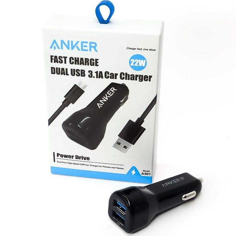 شارژر فندکی 22 وات Anker مدل A501