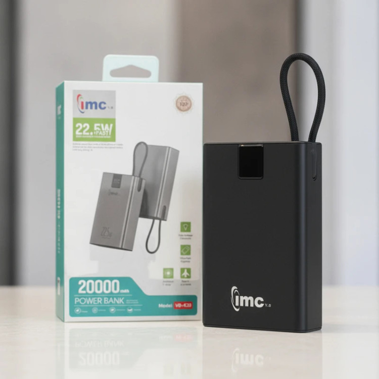 پاوربانک 22.5 وات IMC مدل VB_k20 ظرفیت 20000 میلی آمپرساعت